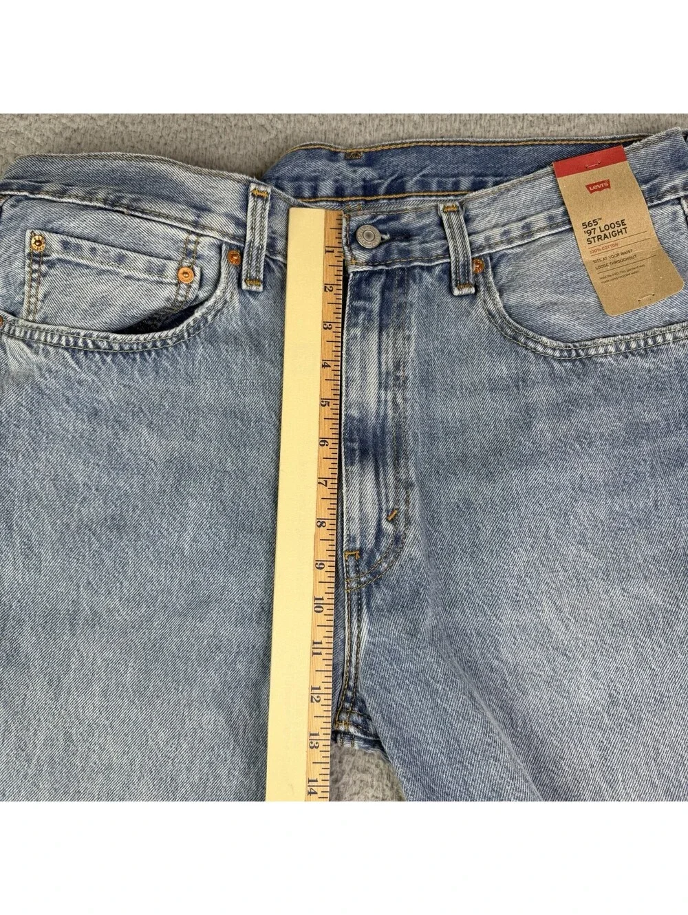 NEW Levi's 565 '97 Loose Straight Jeans Mens 36x32 Light Wash Denim A72210001